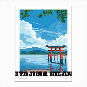 Miyajima Island Japan 2 Colourful Illustration Poster Canvas Print