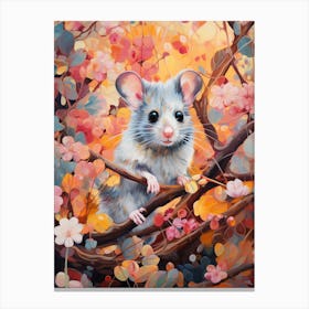  A Mountain Pygmy Possum Vibrant Paint Splash 1 Canvas Print