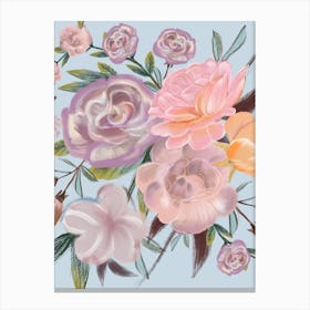 Powdery Pastel Roses Canvas Print