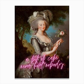Marie Antoinette Bit Of Cake Canvas Print