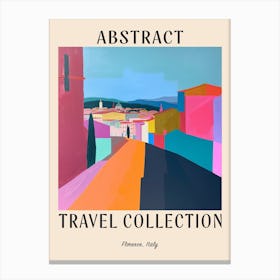Abstract Travel Collection Poster Florence Italy 4 Canvas Print