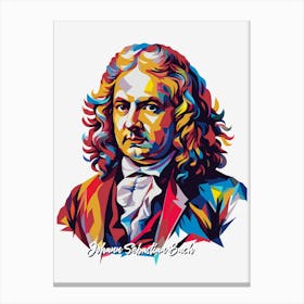 Johann Sebastian Bach 02 Portrait WPAP Pop Art Canvas Print