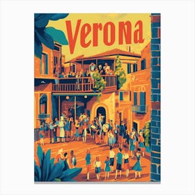 Aihrgdesign A 1970s Inspired Travel Poster For Verona Depicti 258ed8d4 C7b8 40c7 96b7 Cad0e7f0f5a8 0 Canvas Print