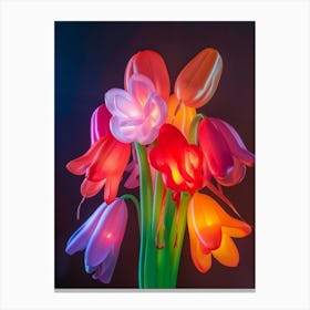 Bright Inflatable Flowers Coral Bells 4 Canvas Print