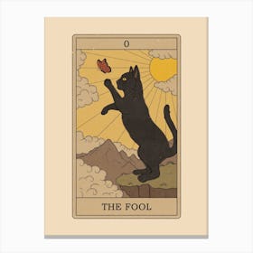 The Fool   Cats Tarot Canvas Print