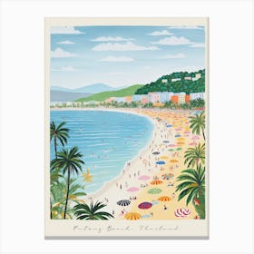 Poster Of Patong Beach, Phuket, Thailand, Matisse And Rousseau Style 1 Canvas Print