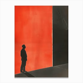 Silhouette Of A Man 1 Canvas Print