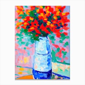 Acropora Still Life Matisse Inspired Flower Canvas Print