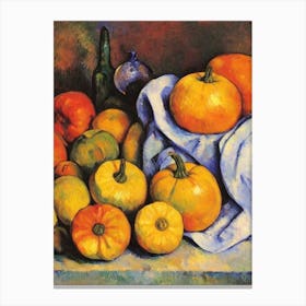 Hubbard Squash 2 Cezanne Style vegetable Canvas Print