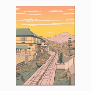 Osaka Japan Travel Illustration 3 Canvas Print