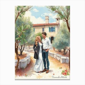 Couple In Love Canvas Print