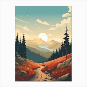 Pacific Northwest Trail Usa 3 Hiking Trail Landscape Canvas Print