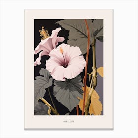 Flower Illustration Hibiscus 3 Poster Canvas Print