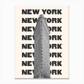 New York Flatiron Black & White Canvas Print