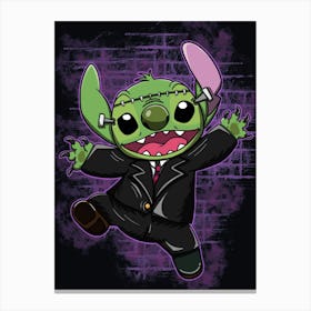 Ohana Frankenstein - Stitch Halloween Canvas Print