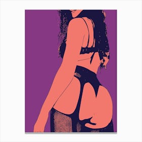 Abstract Geometric Sexy Woman (88) Canvas Print