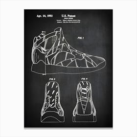 Basketball Shoe Art Patent Air Jordan 7 Shoe Art Shoes Jordan Basketball Shoes Shoe Decor Print Basketball Shoe Print Shoe1 Canvas Print