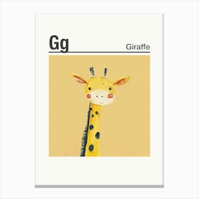 Animals Alphabet Giraffe 4 Canvas Print