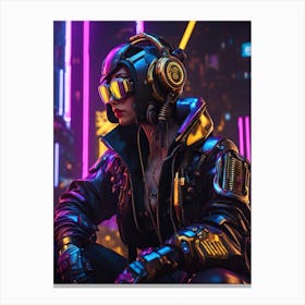 Cyberpunk Girl 3 Canvas Print