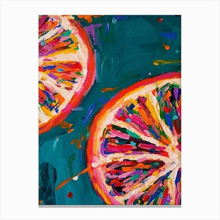 Pink Grapefruit Canvas Print