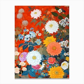 Hokusai  Great Japan Flowers Japanese 1 Canvas Print