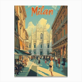 Aihrgdesign A Mid Century Modern Travel Poster For Milan Show 5e4ef165 99b8 475b B3f2 F1b0a976d217 2 Canvas Print