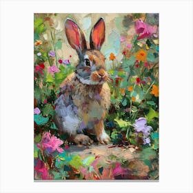 Netherland Dwarf Rabbit Painting 4 Canvas Print