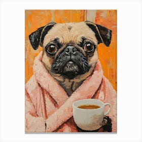 Leisure Pug Morning 6 Canvas Print