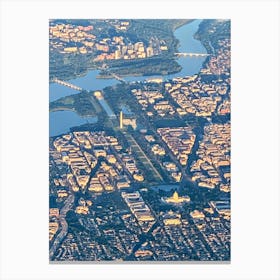 From The Capital Building To The Potomac River, Washington DC (Shots From Planes Series) Canvas Print