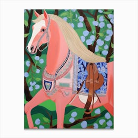 Maximalist Animal Painting Horse 5 Canvas Print
