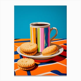 Coffee & Biscuit Rainbow Mug Canvas Print