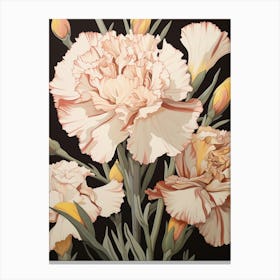 Carnation 3 Flower Painting Canvas Print