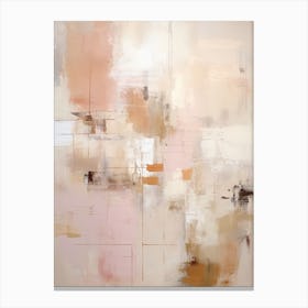 Pink And Brown Abstract Raw Painting 2 Canvas Print