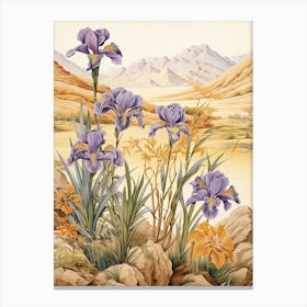 Japanese Iris Victorian Style 3 Canvas Print