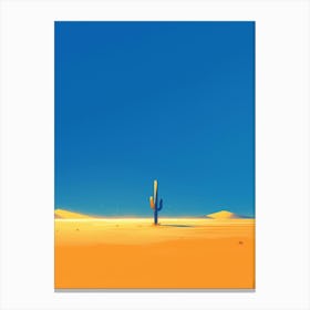 Cactus In The Desert Canvas Print