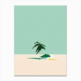 Little Corn Island Nicaragua Simplistic Tropical Destination Canvas Print