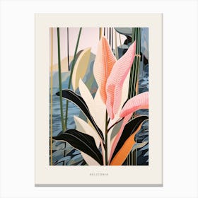 Flower Illustration Heliconia 2 Poster Canvas Print