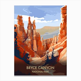 Bryce Canyon National Park Travel Poster Illustration Style 2 Canvas Print