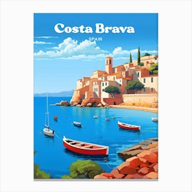 Costa Brava Spain Vacation Travel Art Canvas Print