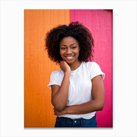 An African American Woman In Her Late Teens Or Early Twenties Her Skin Pinkish And Spotlessly Clean (2) Canvas Print