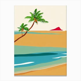 Anse Source D'Argent Beach Seychelles Midcentury Canvas Print