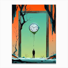 Clock In The Sky Canvas Print