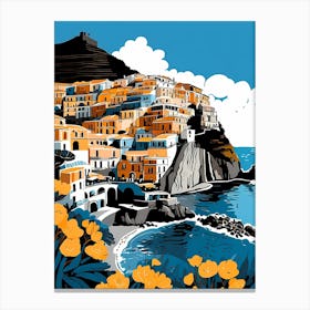 Summer In Positano Painting (284) Canvas Print