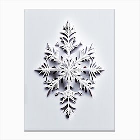 Needle, Snowflakes, Marker Art 2 Canvas Print