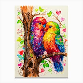 Lovebirds 4 Canvas Print