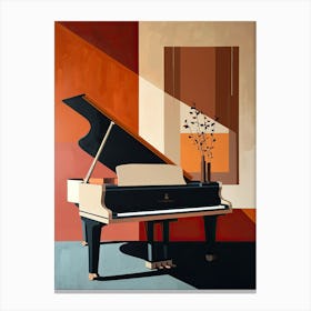 Grand Piano, Minimalism 2 Canvas Print