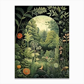 Chanticleer Garden Usa Henri Rousseau Style 1 Canvas Print