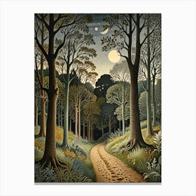 William Morris Path In The Woods Canvas Print