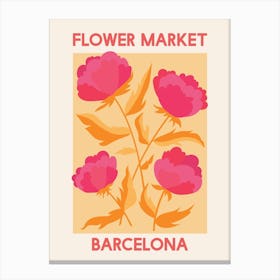 Flower Market Barcelona Canvas Print