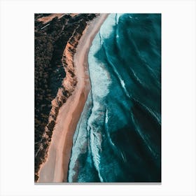 Aerial View Of The Beach 12 Canvas Print